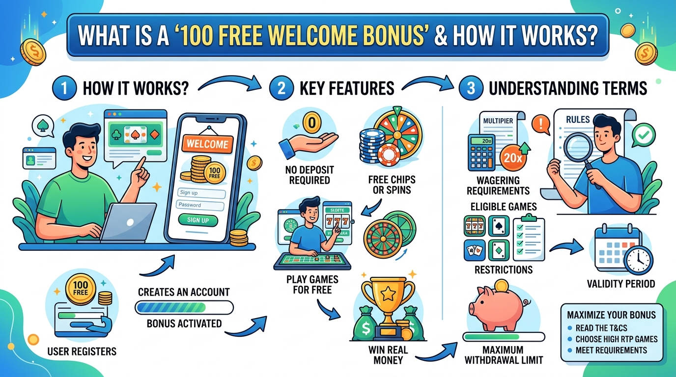 What is a '100 Free Welcome Bonus' and How Does it Work?
