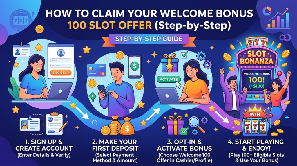 Claim Your 100 Slot Welcome Bonus: Free Spins & Cash!