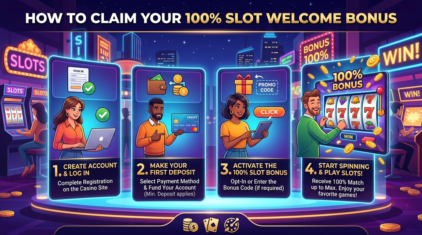 Understanding your welcome bonus 100% slot offer
